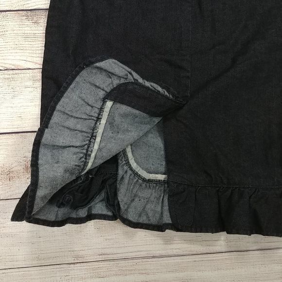 Leifsdottir Anthro Ruffled Denim Pencil Skirt - Picture 6 of 9